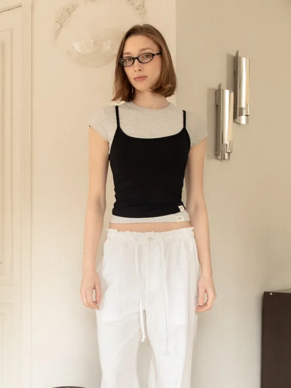 [3rd] G SLIM TEE (MELANGE GRAY)