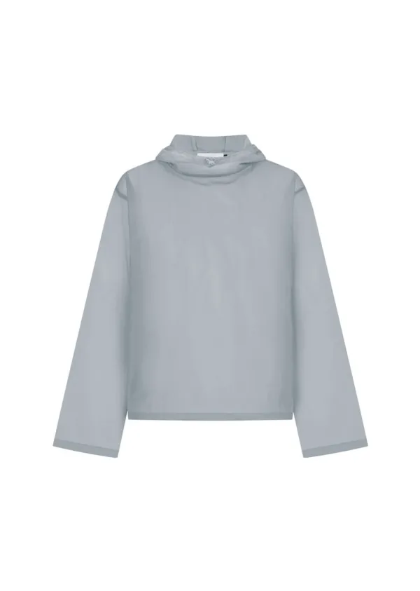 Sheer Hoodie Anorak, Grey