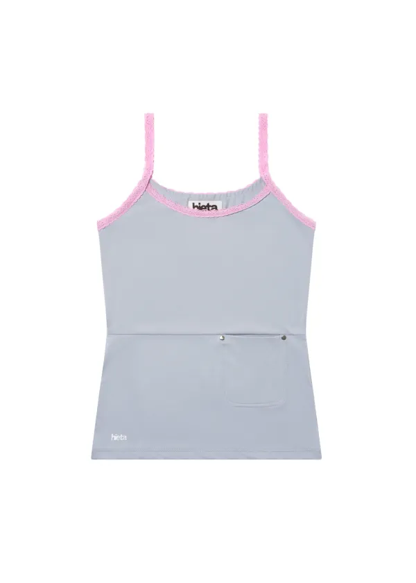 Pocket Lace Cami / Grey