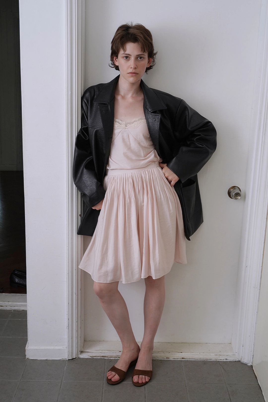 위드아웃썸머 Sleek tensel skirt_pink 상품 이미지 1