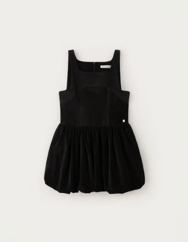 Sonia Velvet Mini Dress - Black