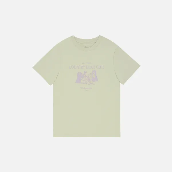 SITP5296 COUNTRY DOGS CLUB 반팔 티셔츠_Khaki beige