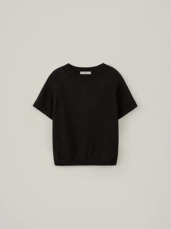 [6.12 예약 배송] Paper Half Knit - Black