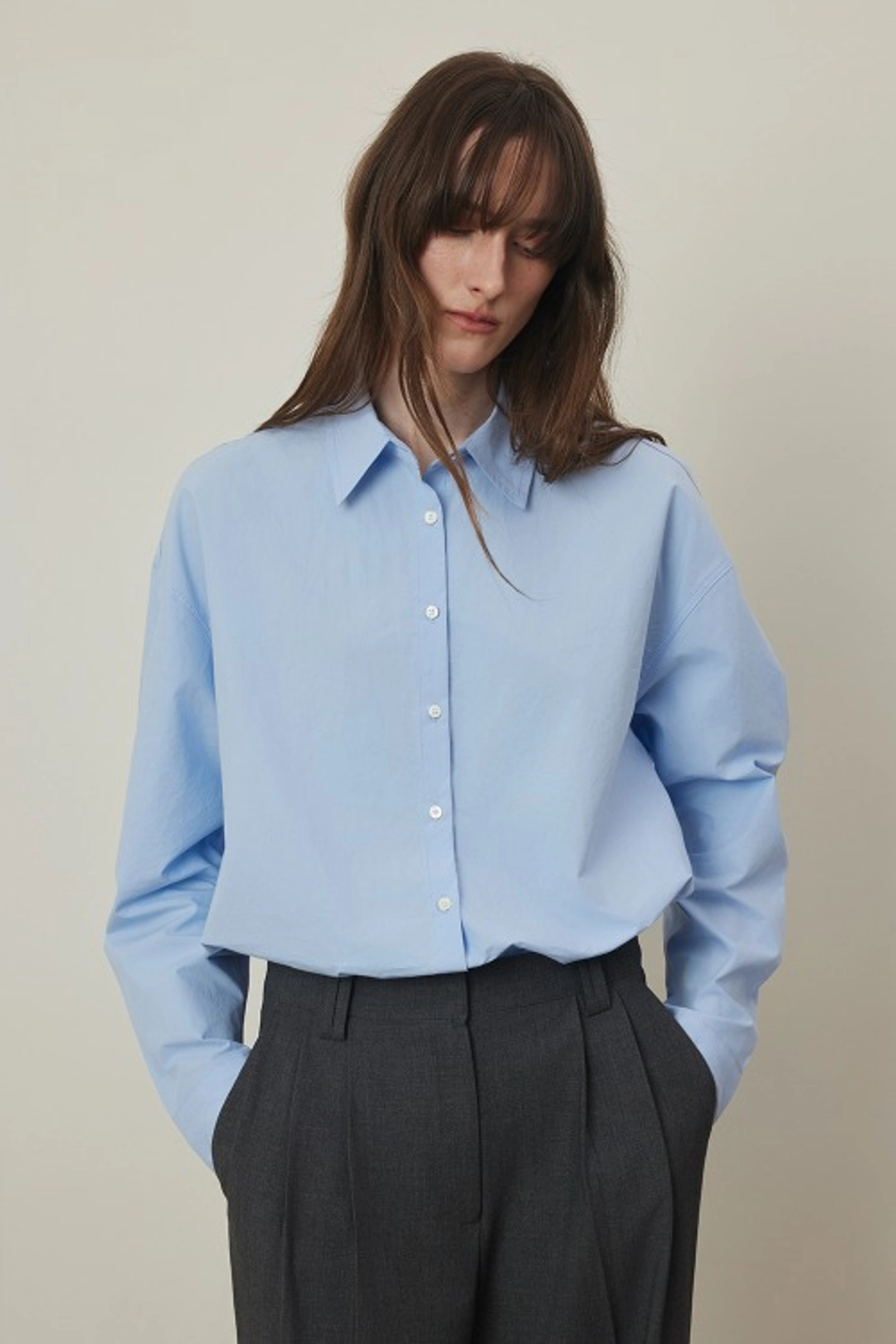 퀸스래빗 Cotton Bio Washing Classic Solid Shirt 상품 이미지 2