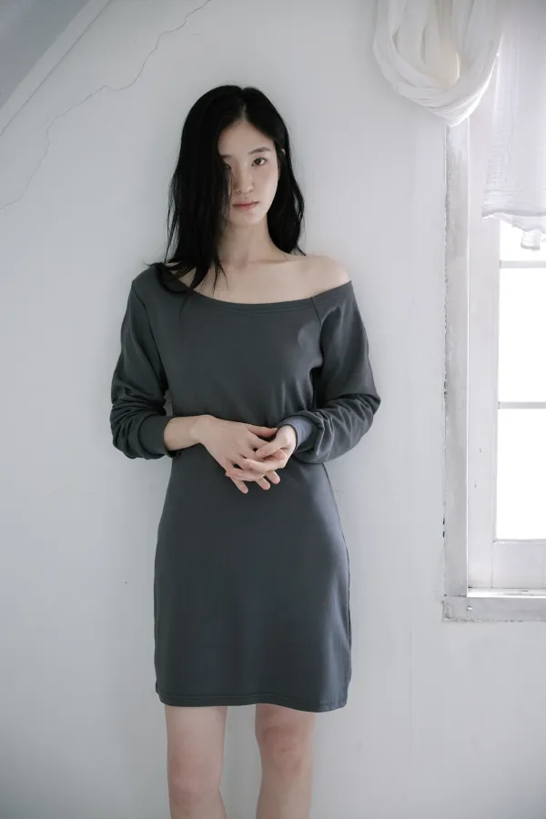 kylie one-shoulder ops (charcoal)