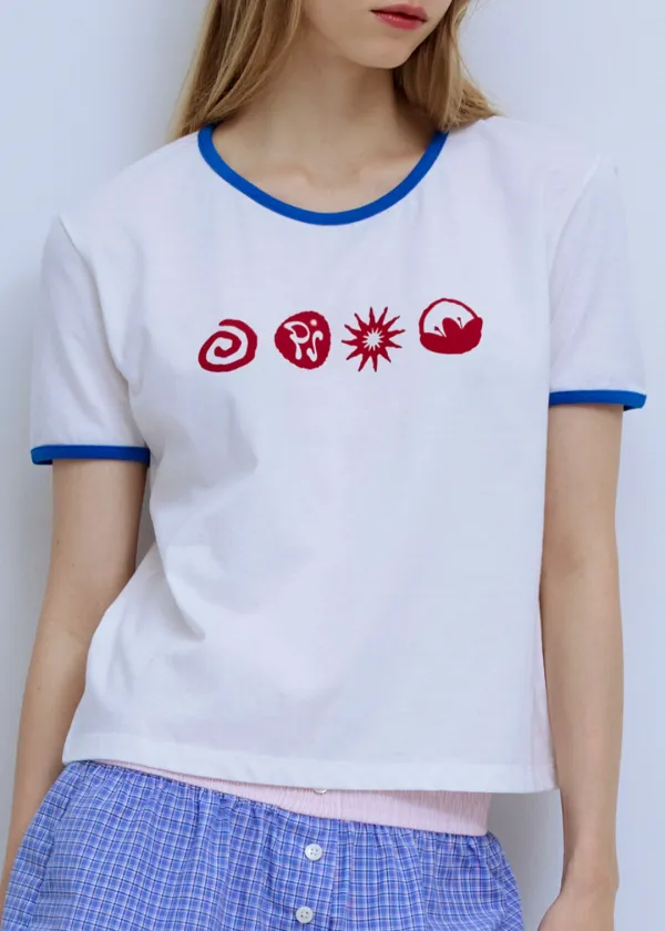 PS Symbol Ringer T-shirt_White