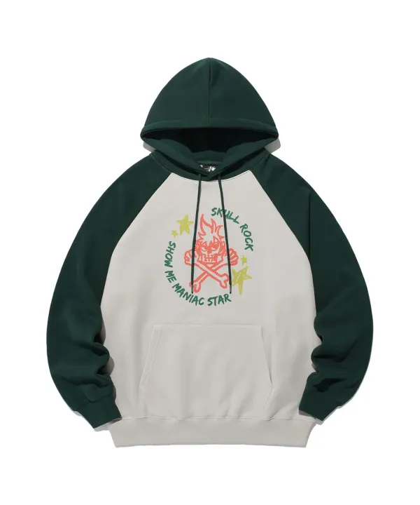 skull rock hoodie[grey]