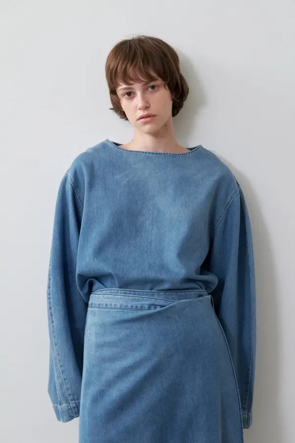 Denim Raglan Blouse