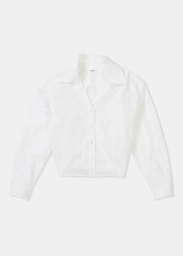 TWISTED-DETAIL SHIRT (WHITE)