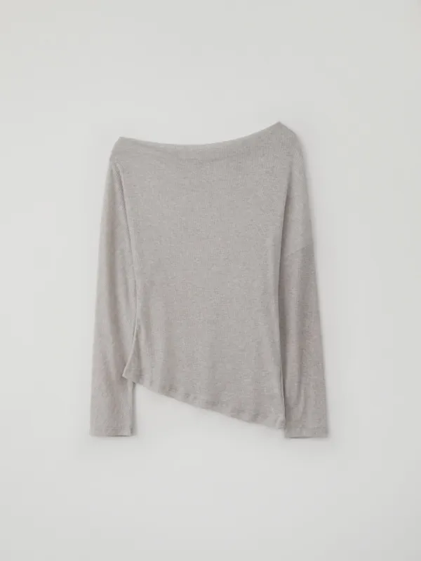 Asymmetric Tee(Melange Gray)