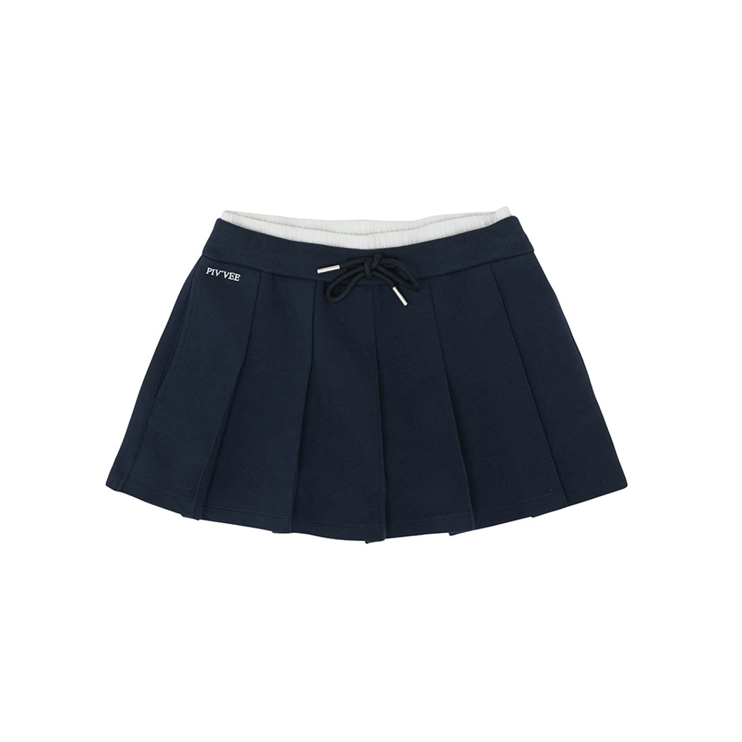 피브비 Pleated Sweat Shorts (ocean navy) 상품 이미지 1