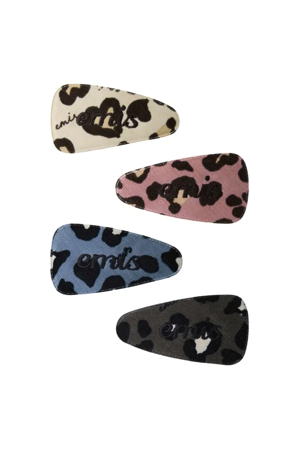 CORDUROY EMIS LEOPARD HAIRPIN