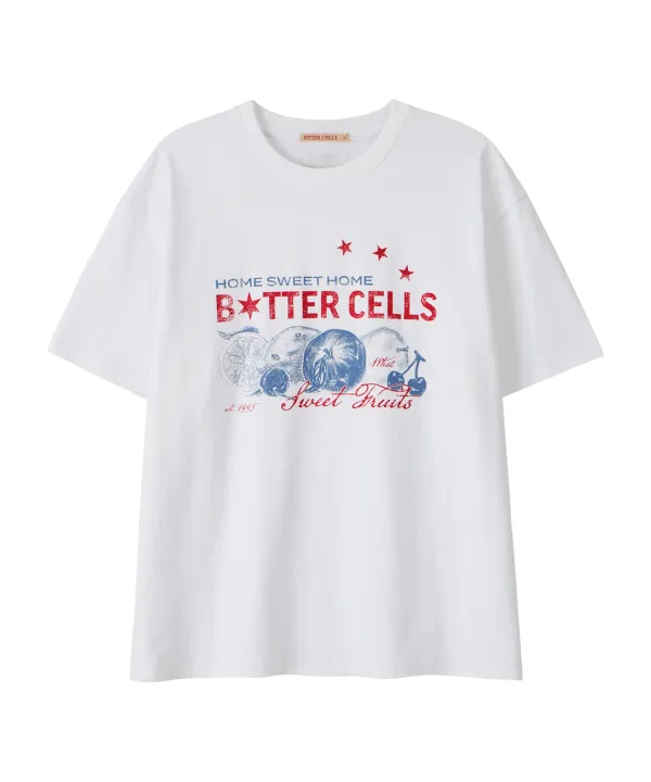 Zesty Fruits Tee-White
