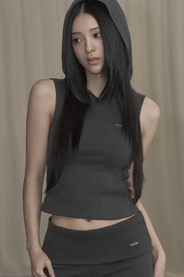 Vintage Hood Sleeveless (charcoal)