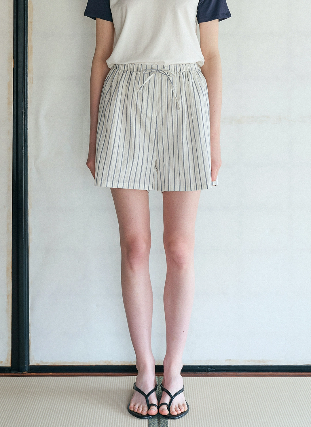르닐 Pons Stripe Shorts (Stripe Navy) 상품 이미지 2