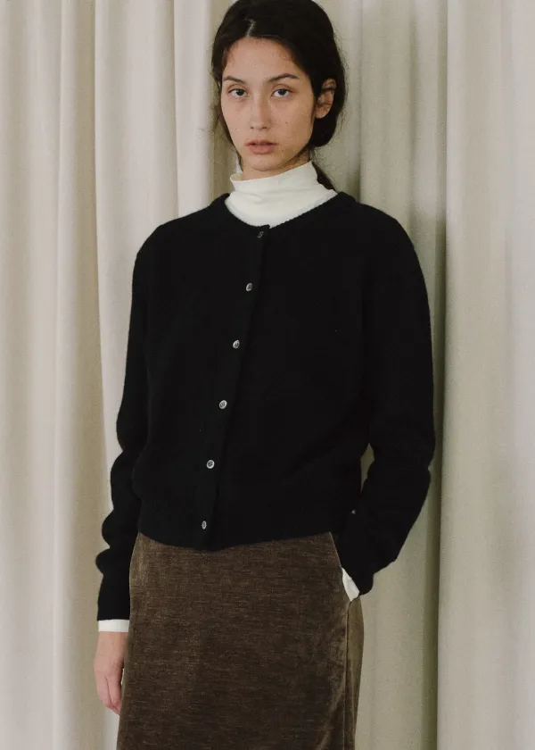 Winter wool cardigan (black)