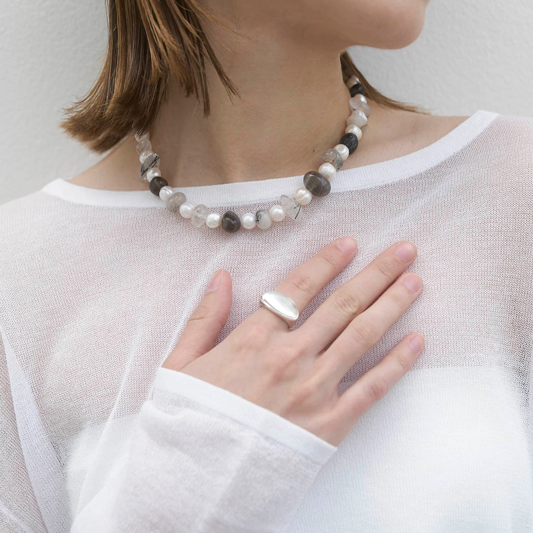 아뜰리에 나인 (N-861)PEBBLE MOOD VOLUME NECKLACE 상품 이미지 2