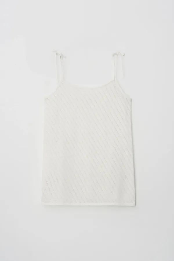 oblique summer knit - white