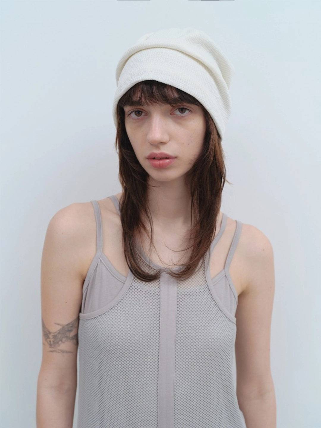 밀로 우먼 Waffle String Beanie [Ivory] 상품 이미지 1