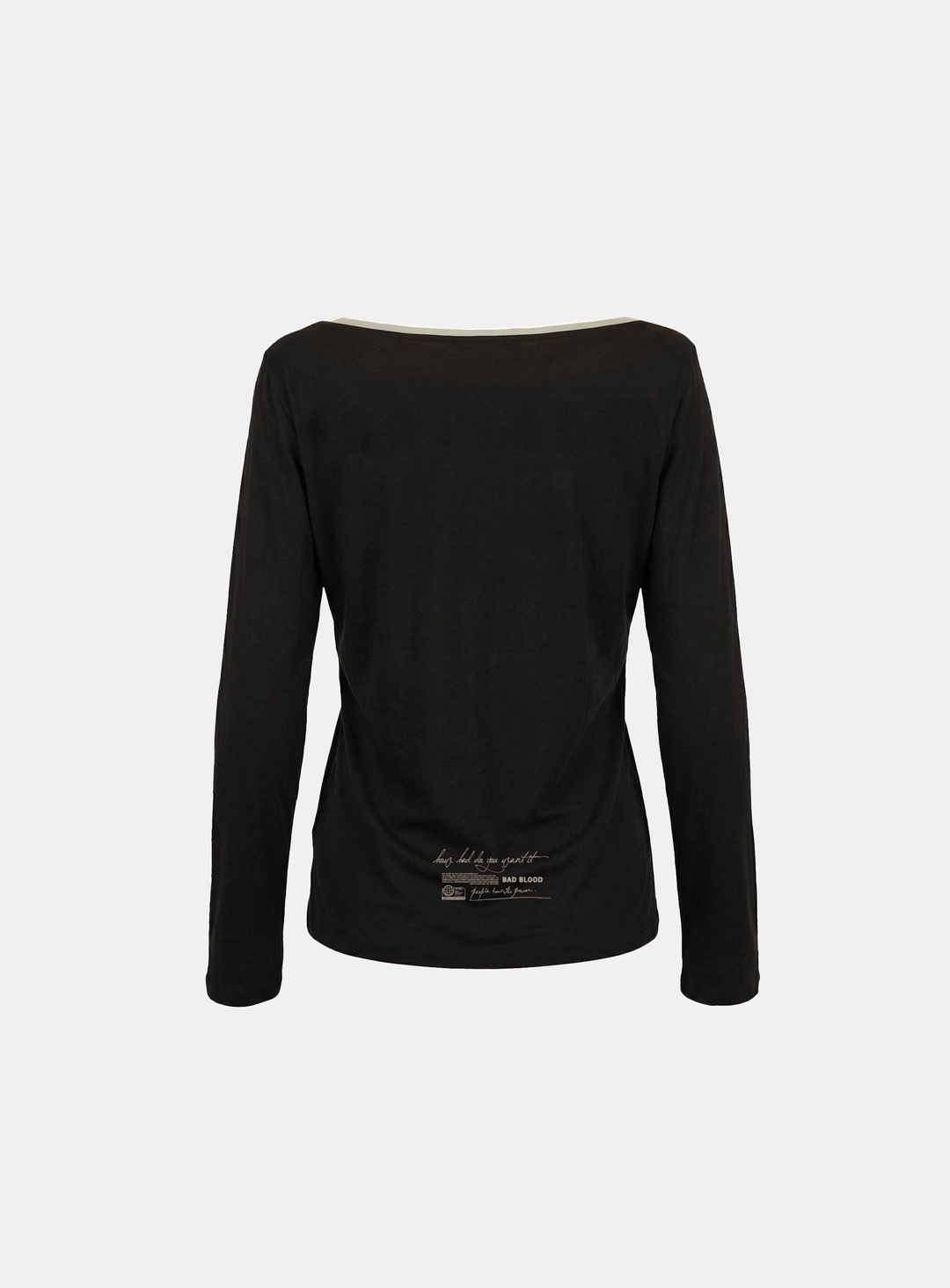 배드블러드 [5/6 발송] [w-tee26-147] B.A.D. Ladyland Ringer Loose-Fit T-Shirt - Black 상품 이미지 2