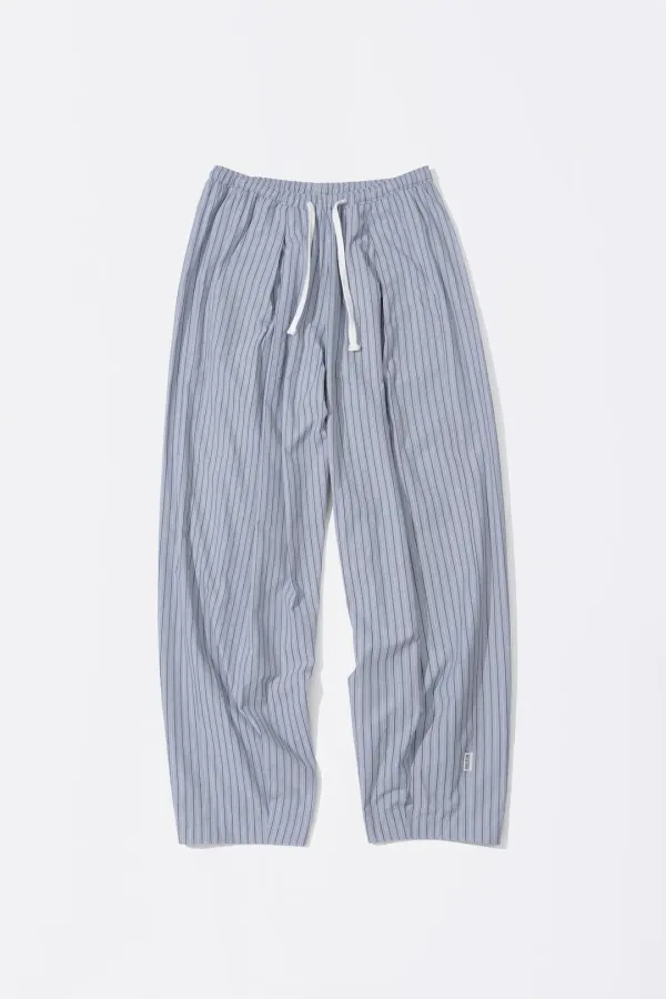Bed To Go Pintuck Pants Blue Stripe