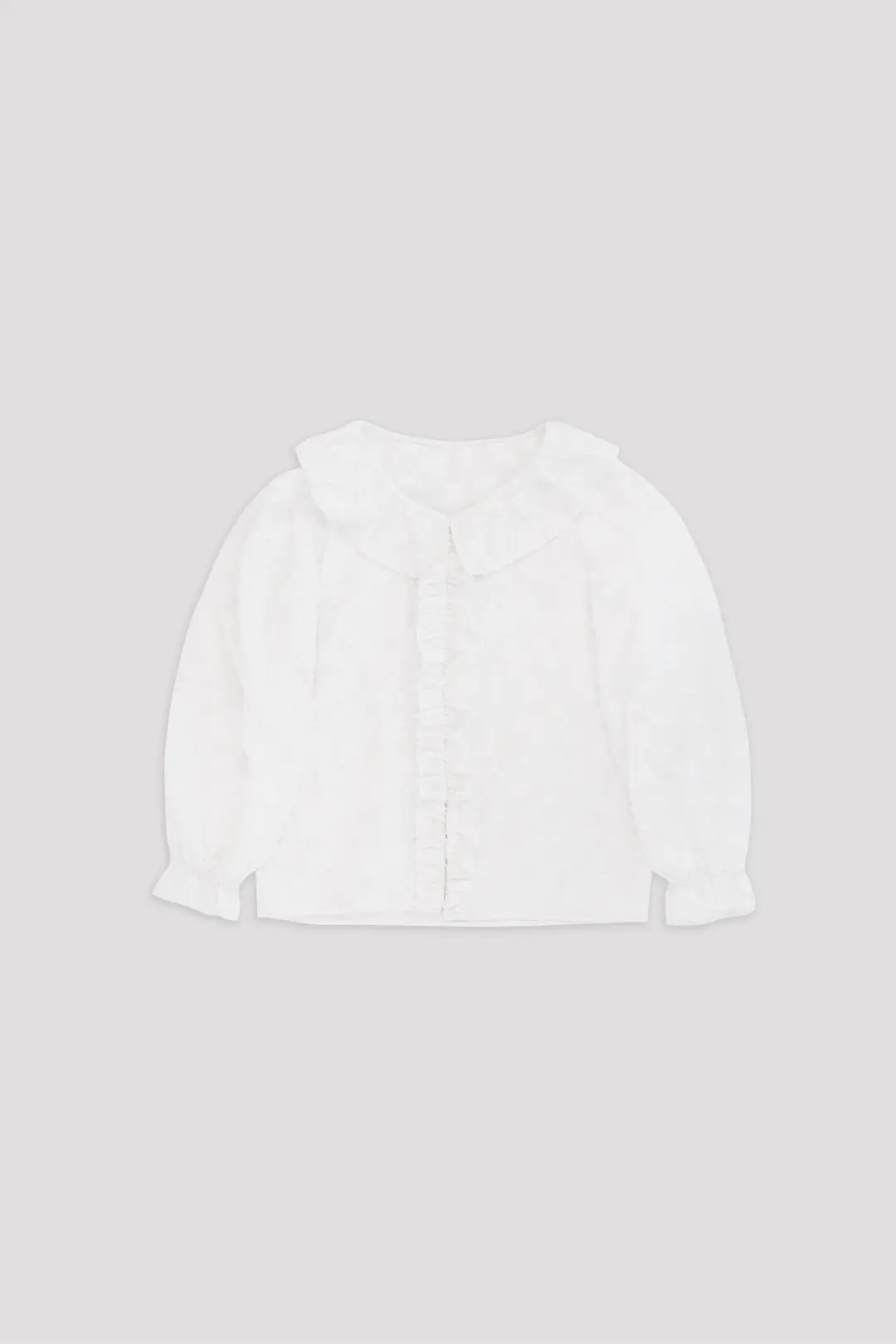 위드아웃썸머 Flor frill blouse_white 상품 이미지 1