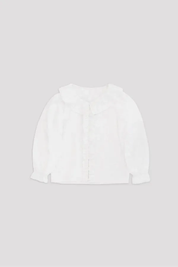 Flor frill blouse_white