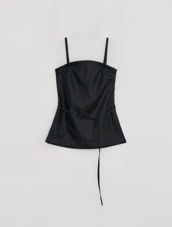 TWO WAY SLEEVELESS TOP [BLACK]