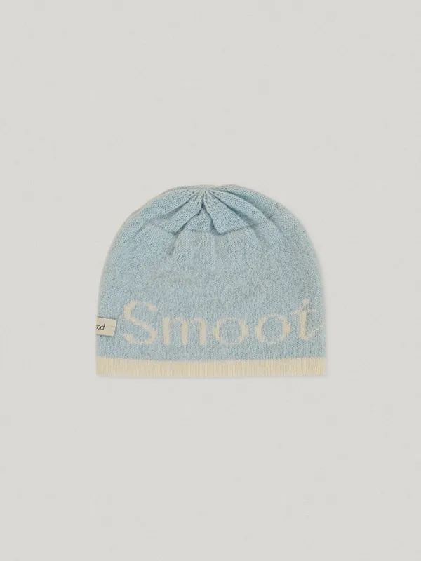 Roomie Logo Knit Hat Soft Blue
