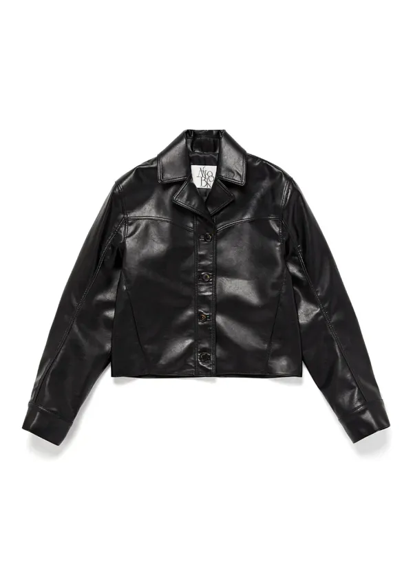 Jess Leather Jacket, black
