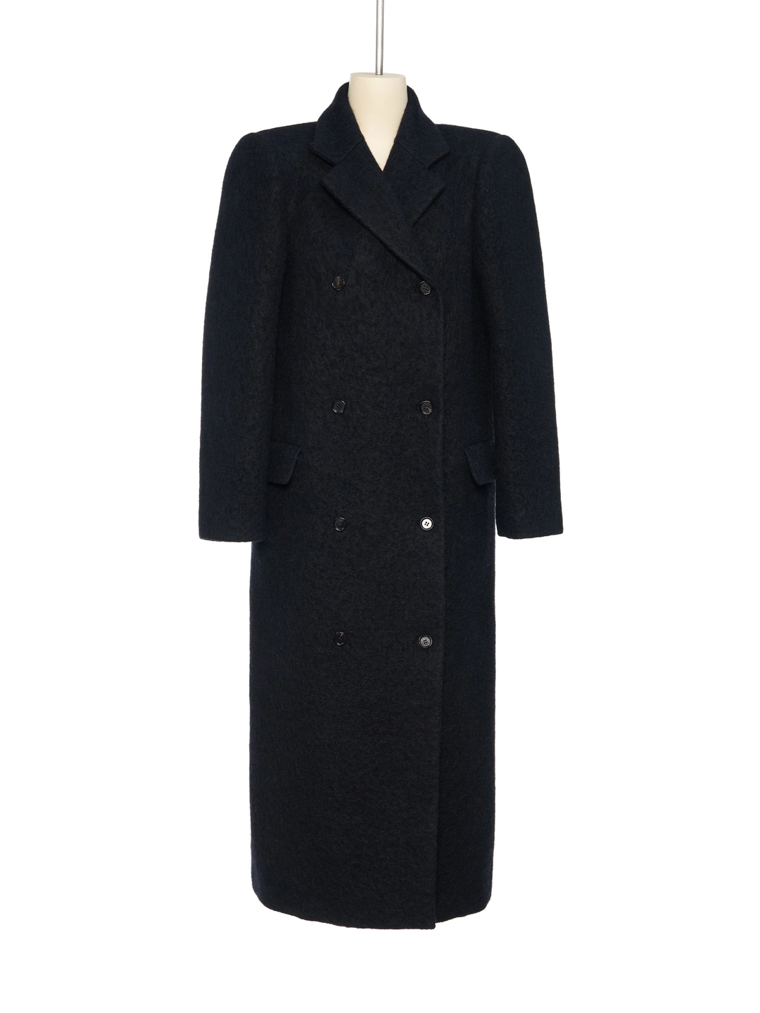 푸쉬버튼 FW25 NAVY CURVY SHOULDER DOUBLE COAT 상품 이미지 1