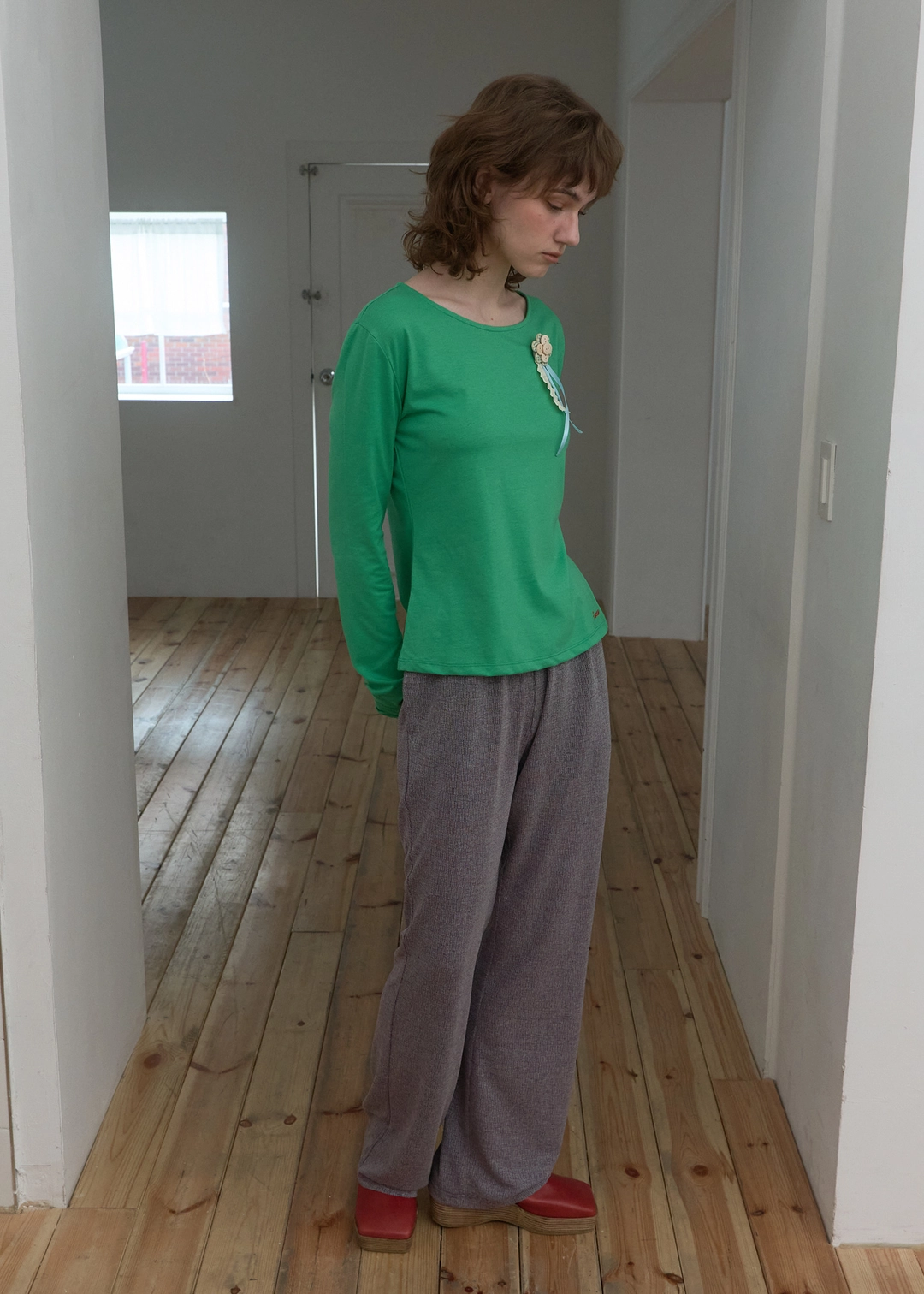 파이시스 Crinkle Easy Banding Pants_Purple 상품 이미지 3