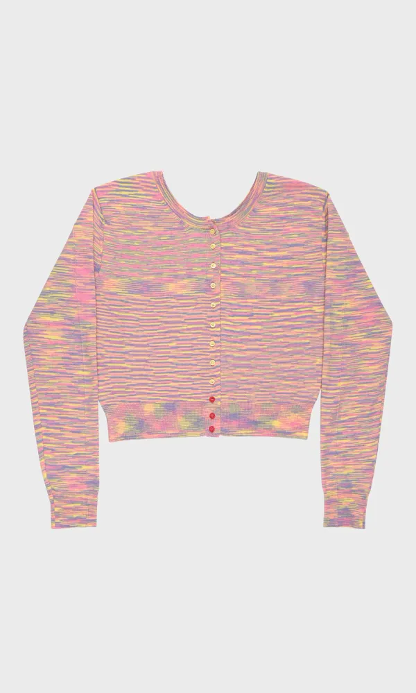 Button-Down Petit Cardigan_Coral