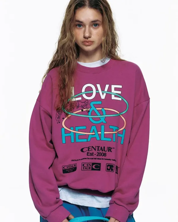 LOVE & HEALTH SWEATSHIRT_MAGENTA