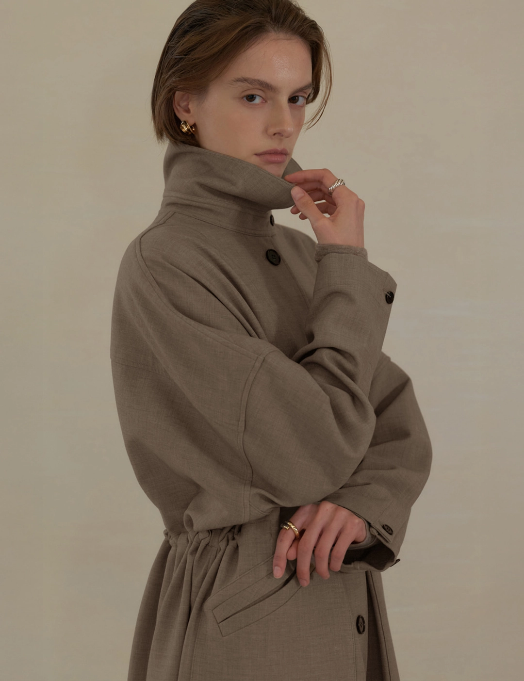 노미나떼 Nomad Travel Coat (Beige) 상품 이미지 3