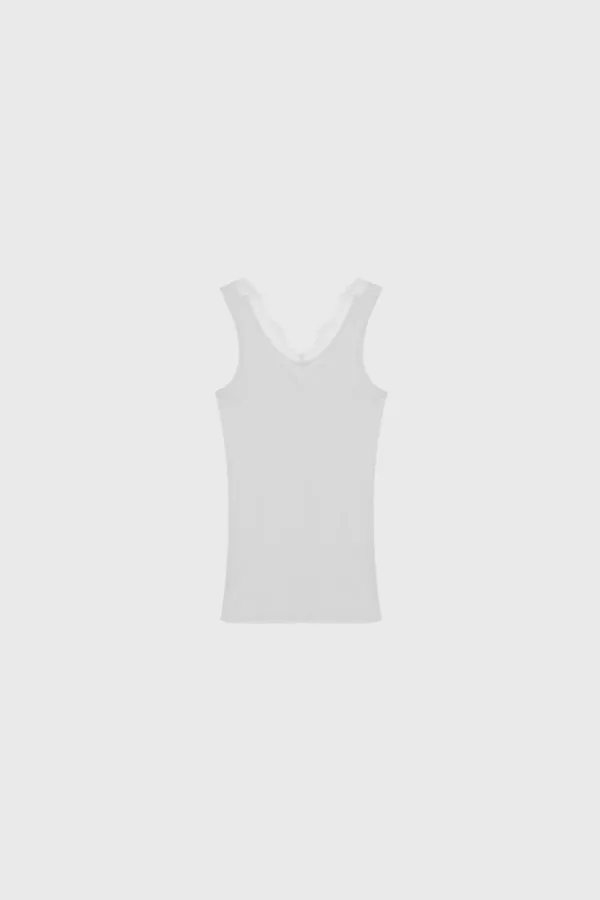 Lace Sleeveless (White / Light Gray / Black)