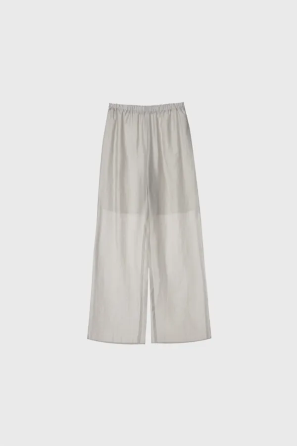 Sheer Band Pants (Brown / Light Gray / Ivory / Black)