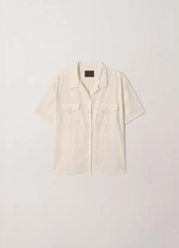 2nd / Melo Two-Pocket Shirt (Ivory) Fabric from Japan