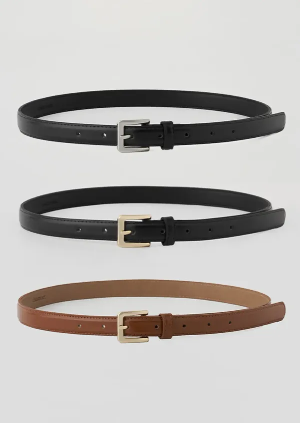 [선물옵션] 20mm classic leather belt-3color