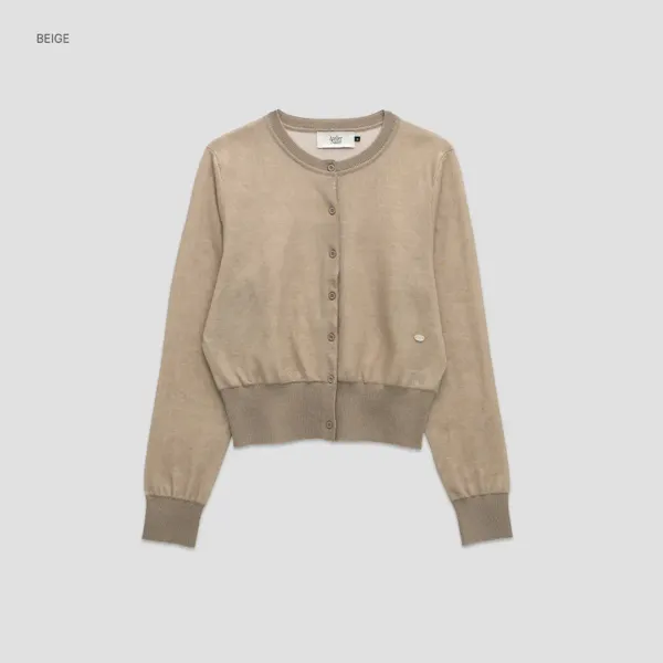 (CD-2182)DOUBLEMENT SET-UP KNIT CARDIGAN