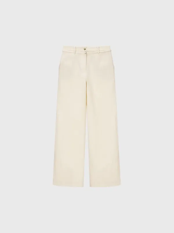 Linen blended pants (ivory)