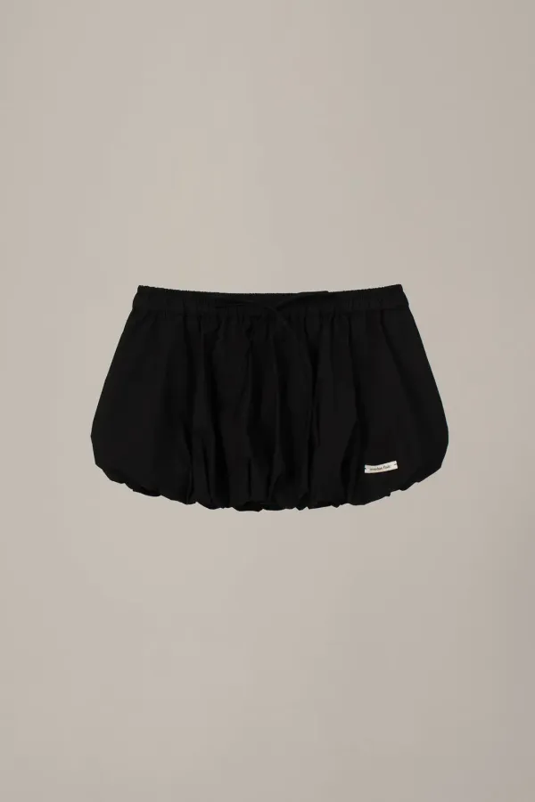 BALLOON MICRO MINI SKIRT_BLACK