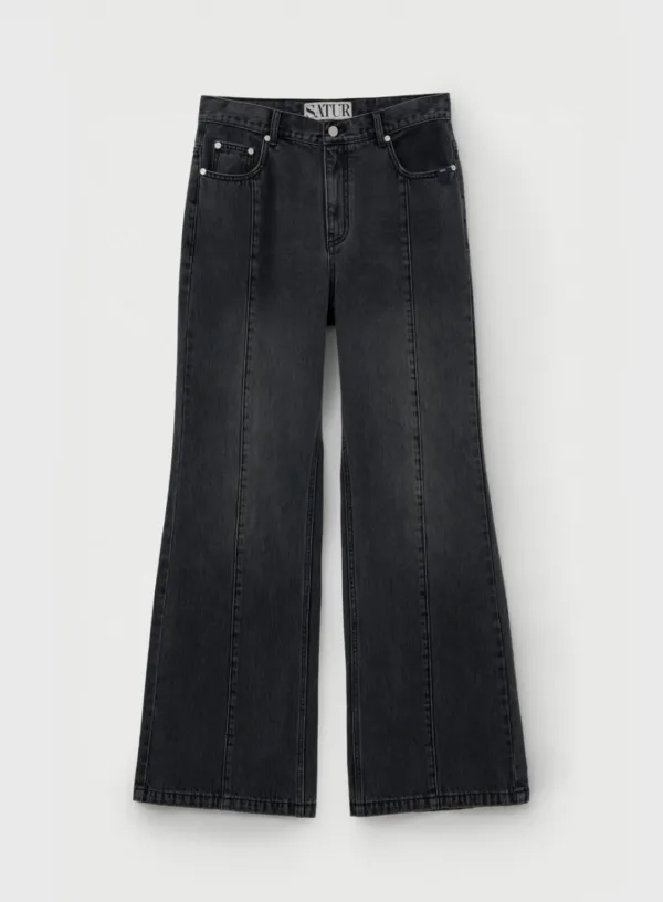 [RIIZE\'s Pick] Kentucky Flare Denim Pants - Black