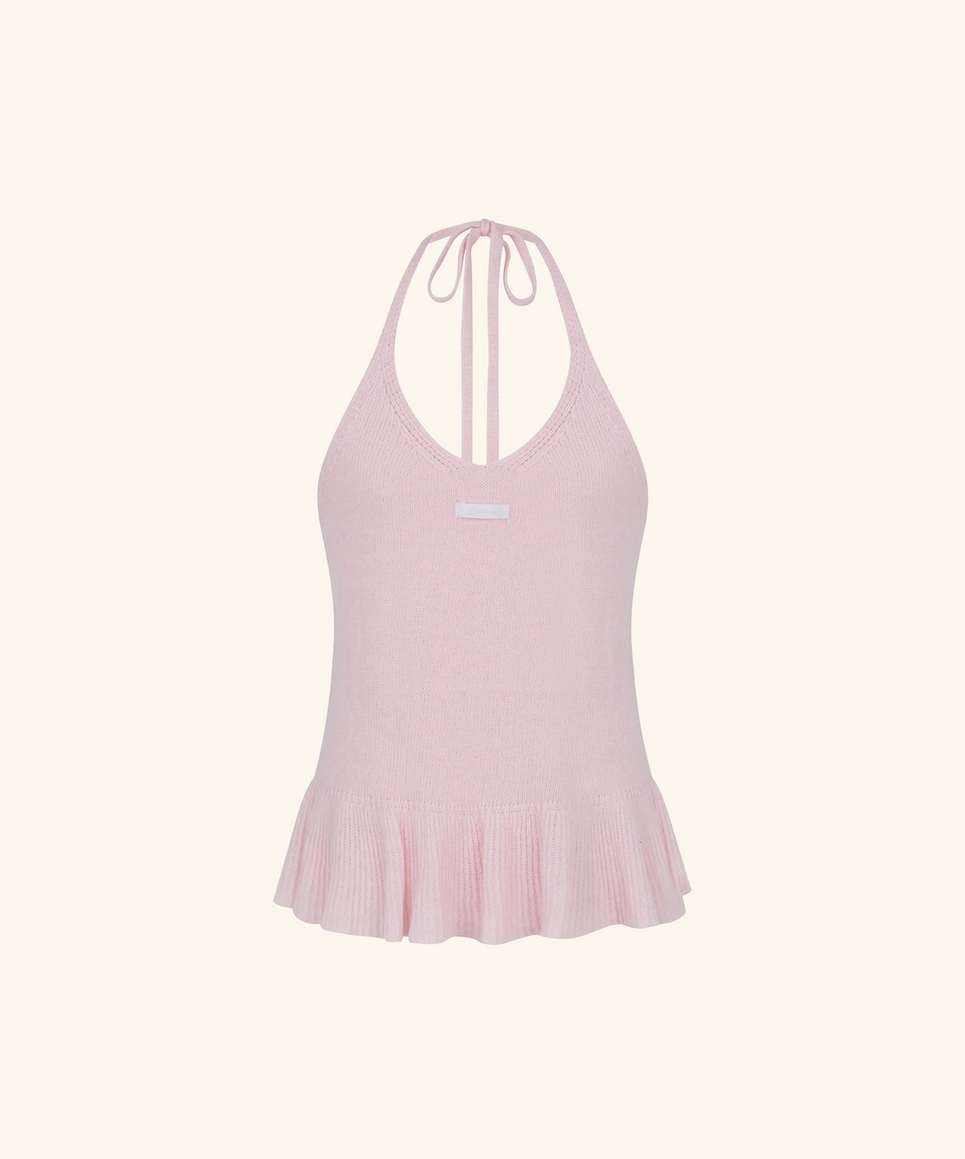 레터프롬문 [9/22 11:00am Coming soon] Letters Halter-Neck Wool Bustier (Pink) 상품 이미지 1