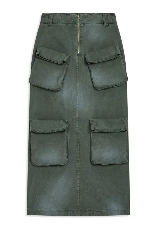 CARGO POCKET FIELD SKIRT, KHAKI