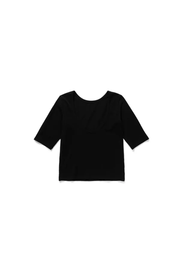 Back scoop t-shirt_black