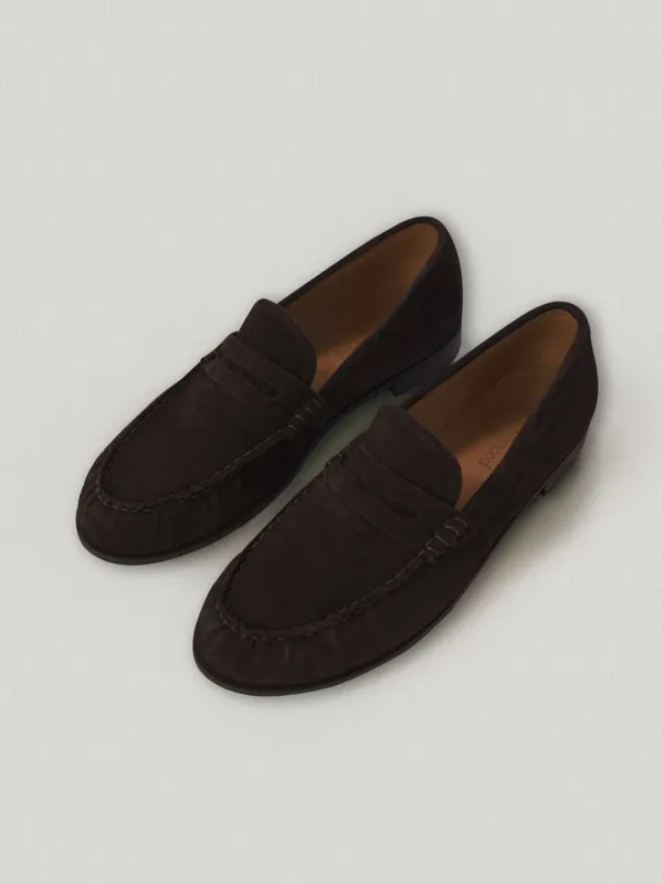 Earl Brown Suede Penny loafer