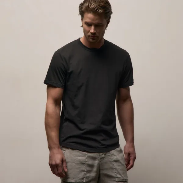 Clear Jersey Crew - Carbon Pigment