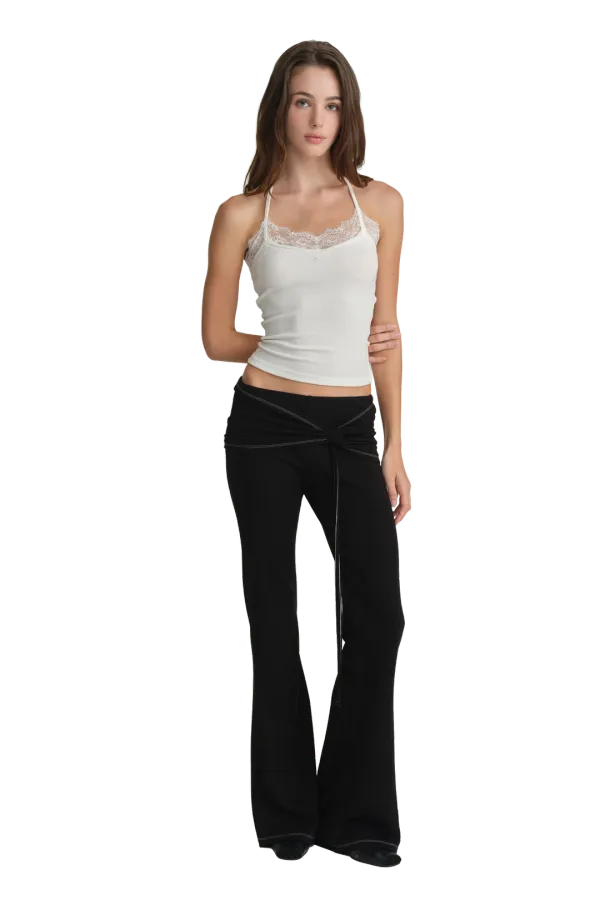Cream donuts halter tank top, White