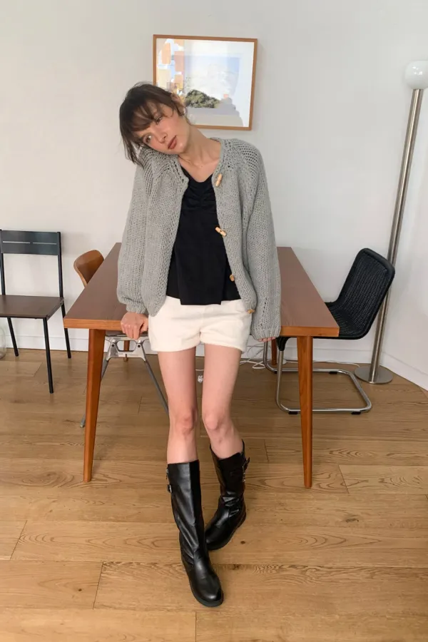 (시즌오프) Maggie Knit Cardigan / Grey
